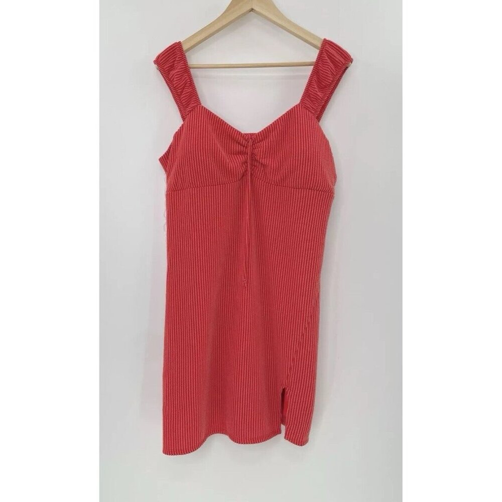 NWT No Boundaries Wiggle Ribbed Knit Flame Red Dress Size XXL Boho, Rave‎